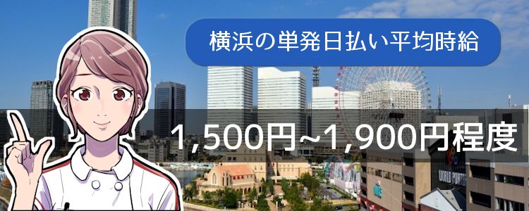 横浜の単発日払い平均時給